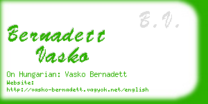 bernadett vasko business card